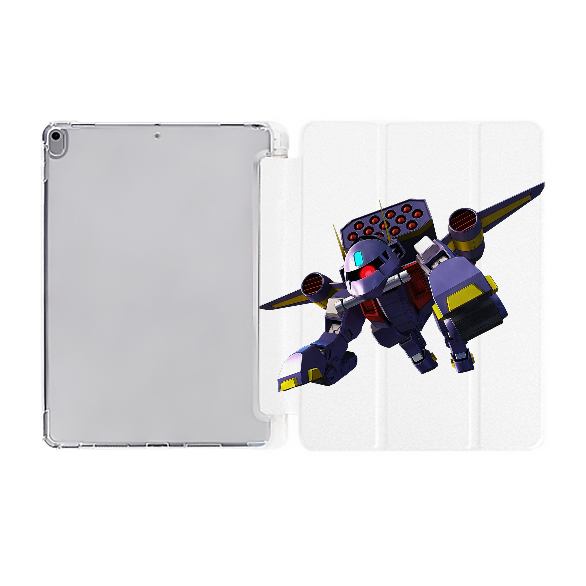 （画像用） 機動戦士ガンダム Mobile Suit Gundam IPad ケース ペン収納付き 三つ折りスタンド PUレザー×シリコン 対応機種9.5/10.5/10.9インチ